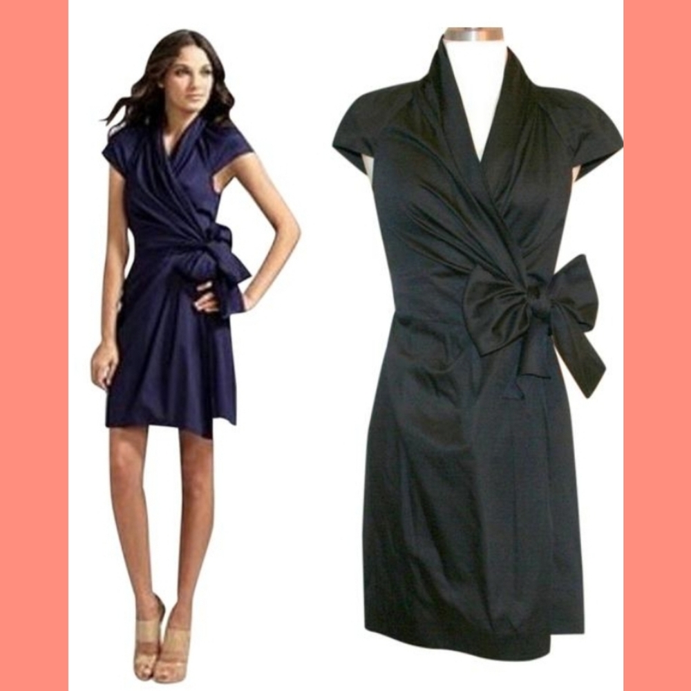 Diane Von Furstenberg Vern Wrap Dress Black - Picture 2 of 8